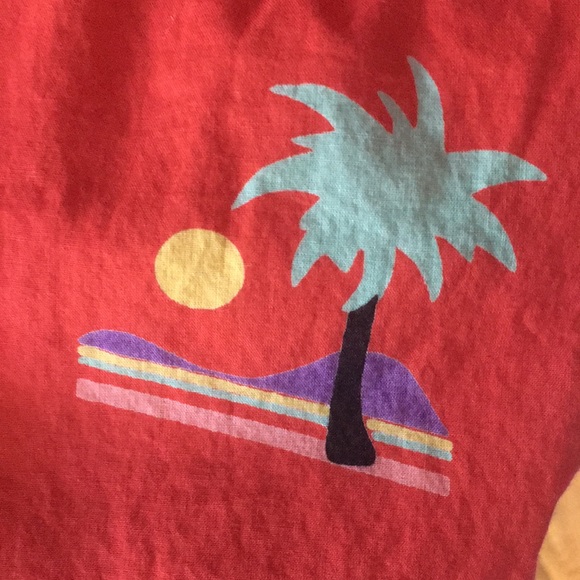 Emily & Fin red/orange palm tree, beach, sun print fit & flare swing dress 🏝☀️ - Picture 8 of 13